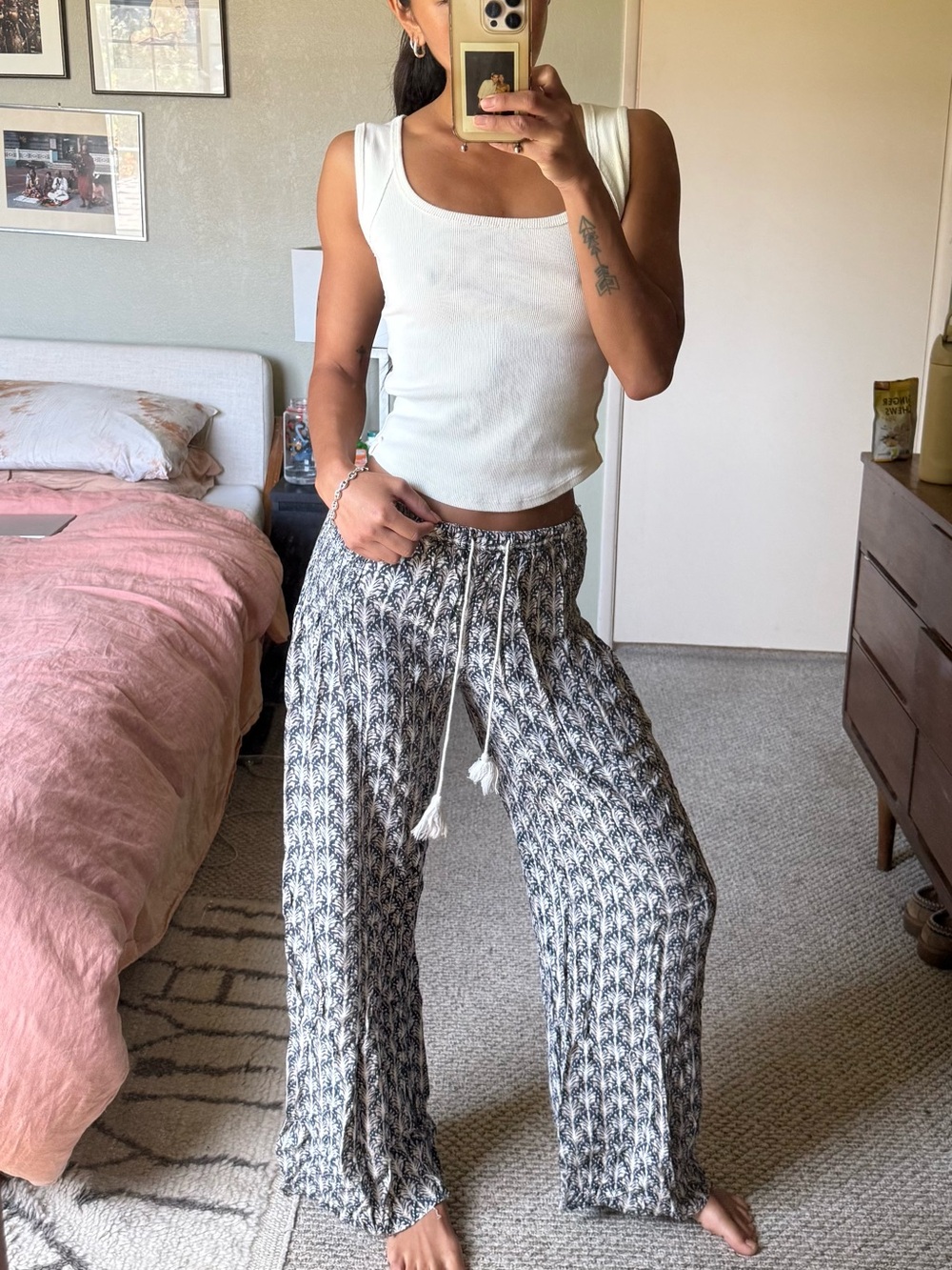 Women's Patterned Drawstring Pants